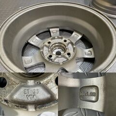 DUNLOP PRD LFM526 社外ホイール 13インチ 4本 5J4HPCD100+35 プロボックス サクシード ヴィッツ パッソ等　(MHX013)クレジットカード QRコード決済可能の画像