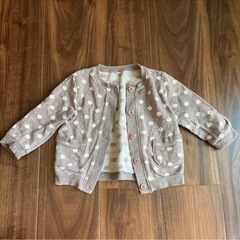 ドット柄カーディガン ベビー キッズ 80cmの画像