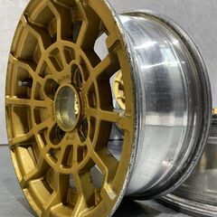 【旧車ホイール】BS POTENZA RALLY R-3 ポテンザ ラリー 13インチ 4本 5.5J4HPCD114.3+20 当時物 希少 ゴールド　(MHX014)クレジットカード QRコード決済可能の画像