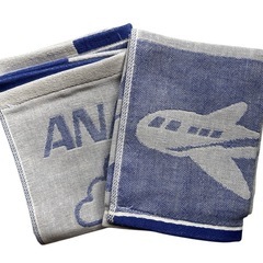 新品ANA　泉州タオル　綿100% ガーゼ　ハンドタオル 飛行機の画像