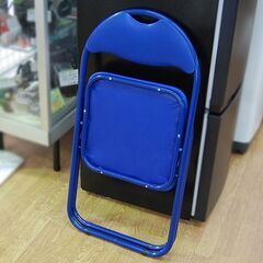 ①パイプ椅子 幅44×奥行47×高さ79cm ブルー 折りたたみチェア いす イス 札幌市 清田区 平岡の画像