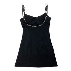 【ROBE de FLEURS Glossy / ローブドフルールグロッシー】ラメリブニットタイトストレッチキャミミニキャバドレス GL3571の画像