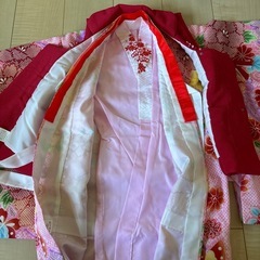 七五三セット お被布 着物 草履 手提げ 髪飾りの画像