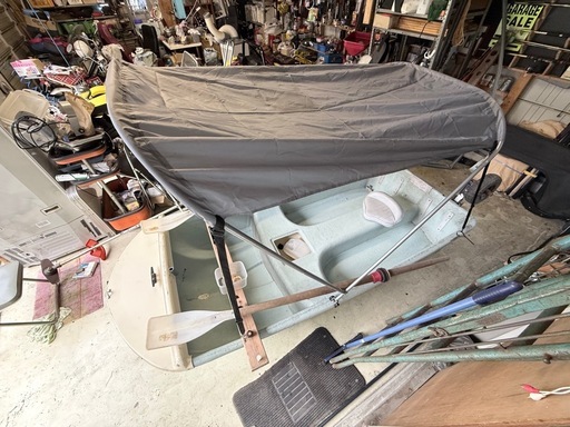 値下げ！！明石ヨット製作所　大漁丸！屋根、ドーリー付き！カートップミニボート！激レア！！アカシヨット！8フィート船免許不要艇です！ 値下げ！！明石ヨット製作所 大漁丸！屋根、ドーリー付き！カートップ
