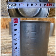 C(7614) ステンレス 丸型ポット 6個 目盛付き 業務用 飲食店 厨房用品 キッチンポット の画像