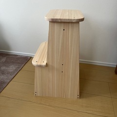 国産ヒノキ　檜　ひのき踏み台100キロまで新品の画像