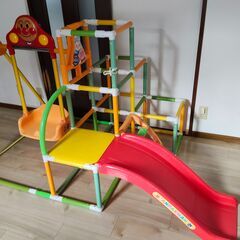 幼児用アンパンマン、ジャングルジム・ブランコ(鉄棒)・滑り台、折り畳み可能の画像