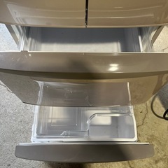 日立　冷凍冷蔵庫　４１５Ｌ　５ドア　右開き　ソフトブラウン　大型冷蔵庫　ビッグ＆スリムシリーズ　フロストリサイクル冷却　ＬＥＤ庫内　インフォメーションディスプレイ　ｅｃｏモード　Ｒ－Ｓ４２ＢＭの画像