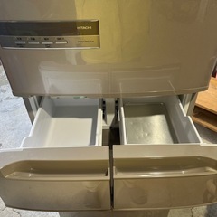 日立　冷凍冷蔵庫　４１５Ｌ　５ドア　右開き　ソフトブラウン　大型冷蔵庫　ビッグ＆スリムシリーズ　フロストリサイクル冷却　ＬＥＤ庫内　インフォメーションディスプレイ　ｅｃｏモード　Ｒ－Ｓ４２ＢＭの画像