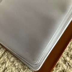 診察券　カードホルダー　10枚+1枚　外側（茶）約 11×8㎝　ビニール製の画像