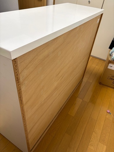 サン製 木製チェスト 幅120cm ホワイト 6段 引き出したっぷり収納