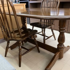 中古品　柏木工　ダイニング3点セット　公田店の画像