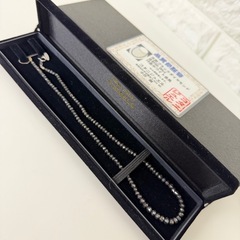 AAAAネックレス K18WG 50カラットブラックダイヤモンド保証書 ホワイトゴールドの画像