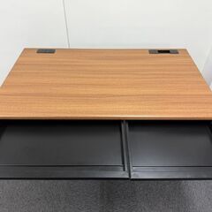 スチールデスク ナチュラル×ブラックの画像