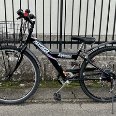 ＜整備済・美品車＞チェーン新品・PARTENZA 26インチ・ジュニアMTB自転車・シマノ6段シフト・チェーン新品・鍵付き・ブラックの画像
