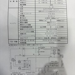 【実働整備済】デモのみ使用　ワキタ　MEIHOエンジン発電機　HPG2500の画像