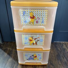 美品 Disney プーさん 収納ケース キャスター付きの画像