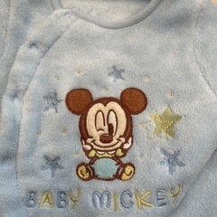 【美品】ミッキー　ディズニー　新生児カバーオール  ほぼ未使用 50〜60の画像