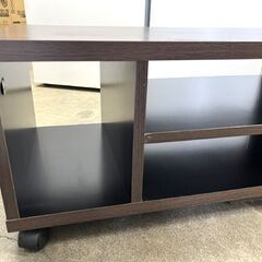 テレビボード キャスター付き 幅89×奥行35×高さ33cm ダークブラウン こげ茶 TV台 TVボード ローボード☆札幌市 白石店 の画像