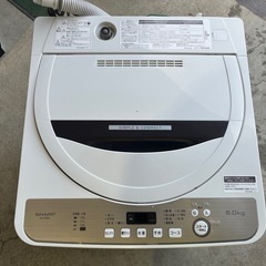 ＳＨＡＲＰ　全自動洗濯機　２０２０年製　６．０ｋｇ　ホワイト　ステンレス穴なし槽　ガンコ汚れコース　ＬＯＷ＆コンパクトボディ　シャープ　ＥＳ－ＧＥ６Ｄの画像