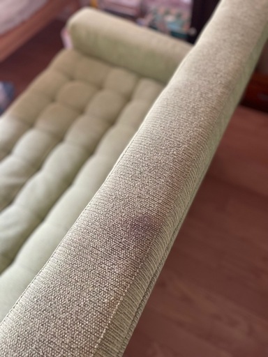 ライトグリーン　　2人掛けソファ