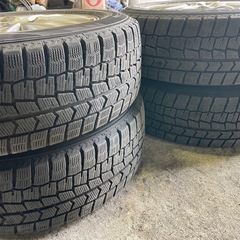 【溝あり】205/60R16 スタッドレス ダンロップ 2020〜21年製 社外アルミホイール PCD114.3/5H 仙台市の画像