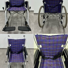 SNT1055 KAWAMURA カワムラ サイクル アルミフレーム 車椅子 介護用品 折りたたみ KA102SB-42R 車イス 自走式 の画像