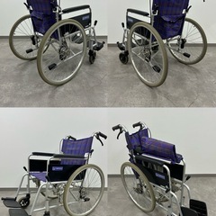 SNT1055 KAWAMURA カワムラ サイクル アルミフレーム 車椅子 介護用品 折りたたみ KA102SB-42R 車イス 自走式 の画像