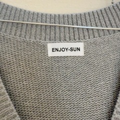 ENJOY-SUN ノースリーブニットワンピース グレーの画像