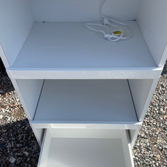 美品ニトリ レンジボード コパンT 60RB WH 食器棚　キッチン収納の画像