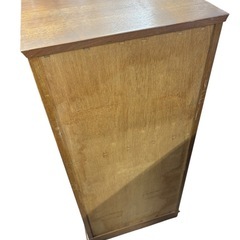 木製 引き出し 古家具 収納棚 昭和レトロ アンティーク 小箪笥 スリムチェスト ヴィンテージの画像