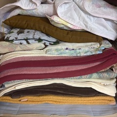 大量寝具の画像