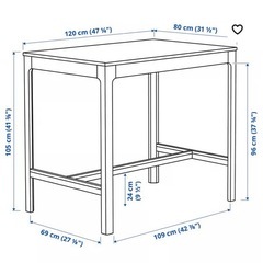 IKEAダイニングバーテーブルセットの画像