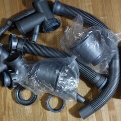 新品未使用キッチンシンク(排水管一式付き、蛇口なし) 台所の流し台 2槽シンク #304ステンレス製流し台の画像