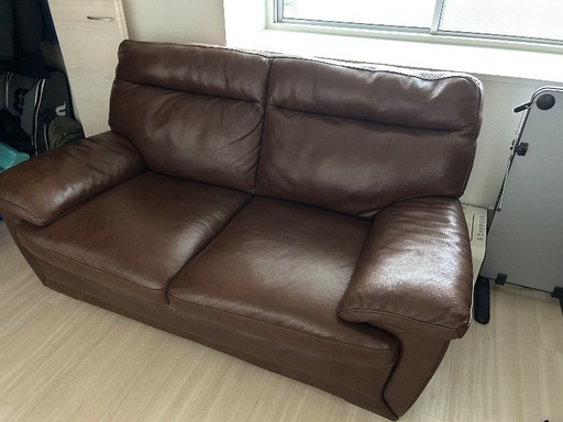 2人用レザーソファ　ニトリ購入　イタリア製　美品