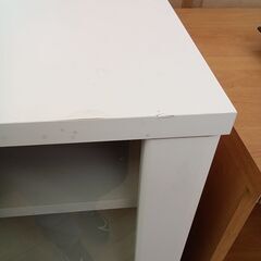 ★リユースのサカイつくば店★TK7034  食器棚小 ホワイト H108×D40×W58 クリーニング済みの画像