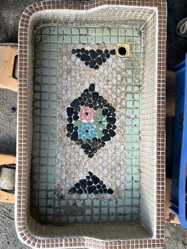 洗面台 タイルシンク 流し台 ガーデニング レトロ　引き取り