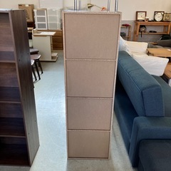 K2510-397 IRIS OHYAMA カラーボックス① 4段 CX-4F ブラウン キズ汚れ有りの画像