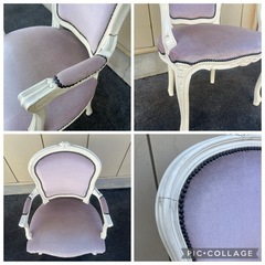 ビンテージ家具 ロココ調デザイン アームチェア 椅子 家具の画像