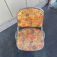 昭和レトロ ビンテージ品 花柄 チェア 椅子の画像