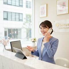 🎊【高時給／未経験可】時給1500円以上💎美容クリニックでのLINE＆電話対応スタッフ募集！の画像