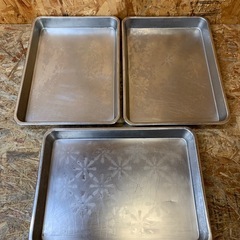 C(7617) ウォーターコランダー 3個セット ステンレス 赤川器物製作所 水切り盆 厨房用品 飲食店 店舗用 調理用品 中古の画像