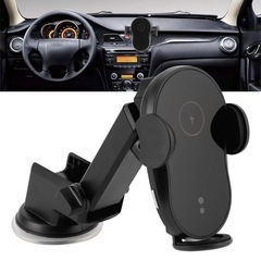 車載ホルダ- 自動開閉 オ-トホ-ルド Qi充電 ワイヤレス充電 吸盤取り付け(新品)の画像