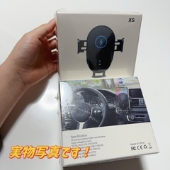 車載ホルダ- 自動開閉 オ-トホ-ルド Qi充電 ワイヤレス充電 吸盤取り付け(新品)の画像