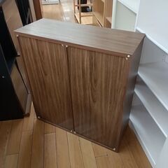 ★リユースのサカイつくば店★TK7038  収納棚 ブラウン H80×D30×W75 クリーニング済みの画像