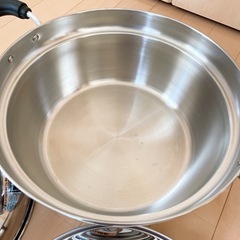 新品 ジョルジュサンク 18-8ステンレス 両手鍋 蒸し器の画像