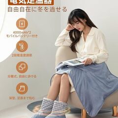 足温器 電気スリッパ モバイルバッテリー付き(4000mAh)*2個 フットウォーマー 足入れタイプ 【コードレス 自由に歩ける】 電気足温器 即暖 ホット脚温器 足元ヒーター フットヒーター usb 充電式 無線式 ヒータースリッパ 加熱スリッパ 温度調節機能 省エネ 洗濯可能 (ピンク)　まとめ買い歓迎　卸ます　アマゾン引き上げ商品　倒産品　ネット商材　卸ます　転売　アマゾン引き上げ商品　卸し　問屋　倒産品　転売OK　ネット商材　アマゾン　商品　景品　コンペの画像