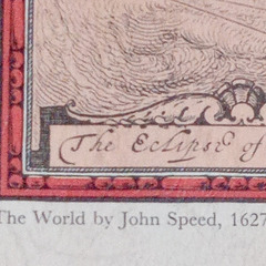 【世界地図（１６２６年）】 Ａ ＮＥＷ ＡＮＤ ＡＣＣＶＲＡＴ ＭＡＰ ＯＦ ＴＨＥ ＷＯＲＬＤ　ジョンスピード作（１６２７年） ６３×５０センチ 　新古未使用品（新品同様） ※常温保存可の画像