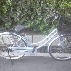 整備済み中古自転車　26インチ　税別￥8.980-　軽快車　水色1027の画像