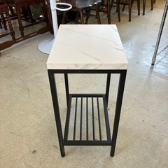 K2510-399 大理石風 アイアンサイドテーブル ラック 中古美品の画像